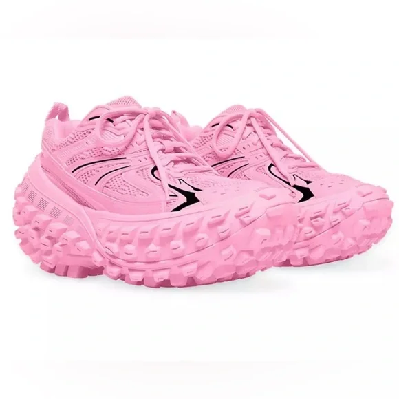 Balenciaga Bouncer Sneakers Women’s Size 10 Chunky Sole Pink Stunning - Picture 1 of 14